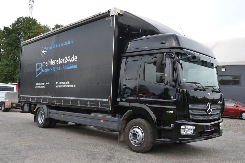 Mercedes-Benz Atego 1530 Firana Firanka dwustronna Winda 1500 kg Zsuwany dach  EURO 6 Kabina sypialna Spanie Tgm Tgl Tgs Axor