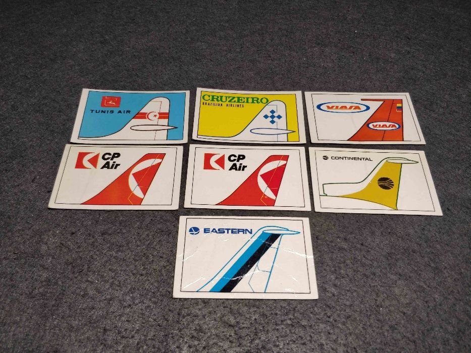 Lote de 7 Cromos / Brindes Companhias Aéreas da marca Olá