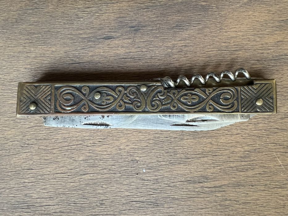 Перочинный складной нож знак качества ссср латунные накладки мультитул