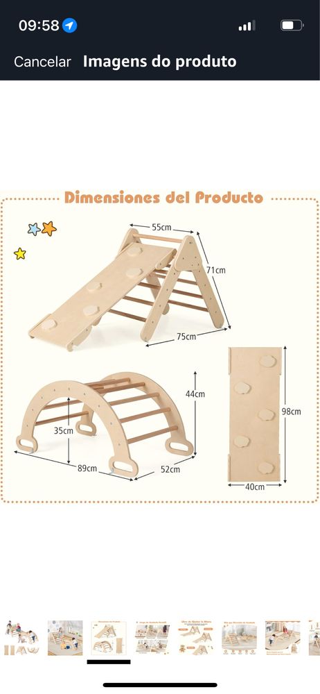 Escalada Montessori de crianças