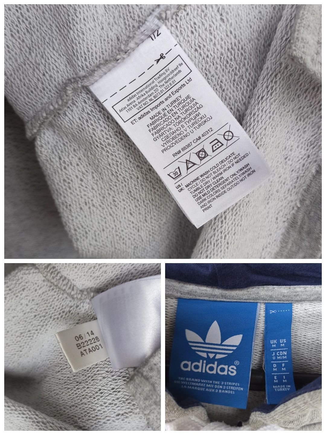 Кофта худі Adidas чоловіча розмір М на замок Адідас