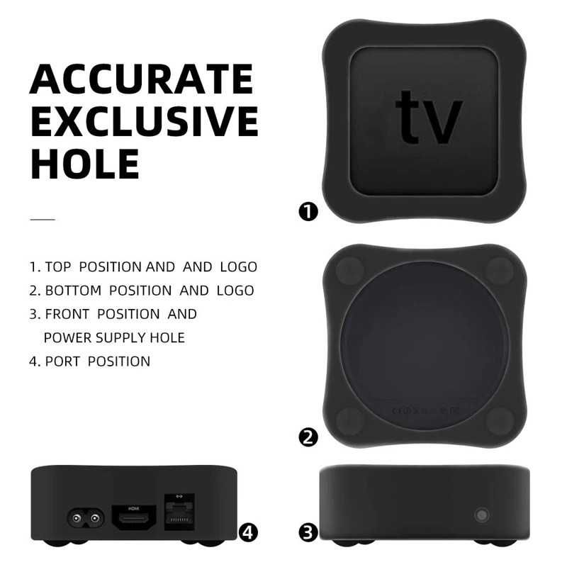 Силиконовый чехол чохол для приставки ТВ Apple TV 4K 2022 2023 2024