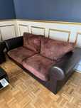 Sofa skorzana brazowa (2 szt.)