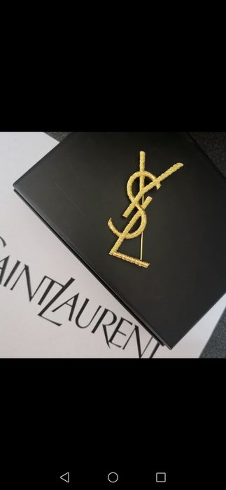 Śliczna broszka złoty kolor  7cm hit