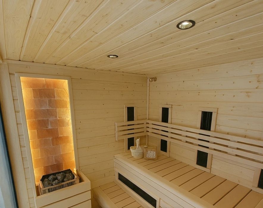 Sauna ogrodowa 3,5m x 2,3m Piec wi-fi + głośniki  Hit!