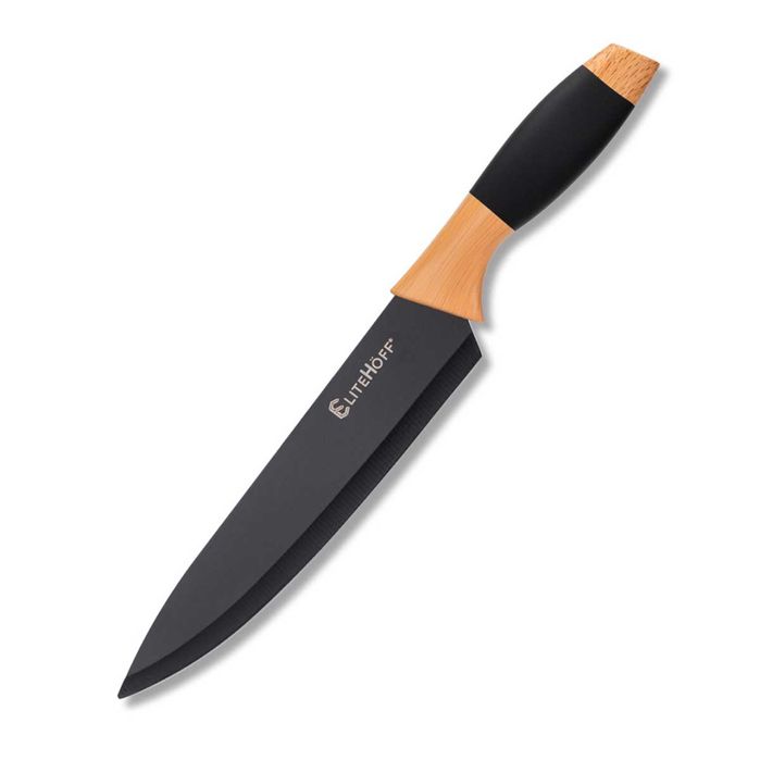 Zestaw Noży Kuchennych W Stojaku Z Ostrzałką E-6266