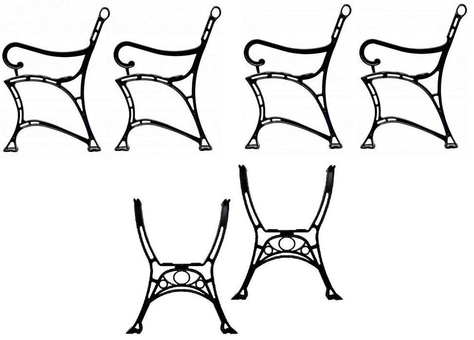 SUPER ZESTAW 6 x nogi Królewska z oparciem ławka stół WYSYŁKA GRATIS