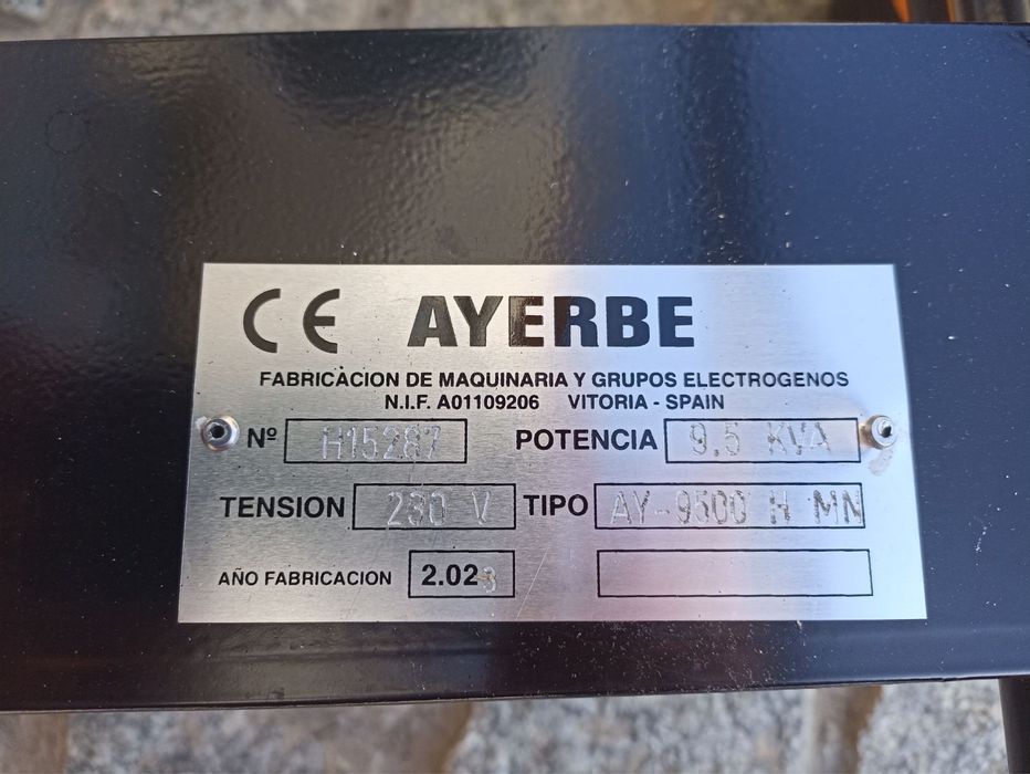 Іспанський бензо-генератор 8-9,5кВА/1Ф Ayerbe 9500H Хонда GX-390