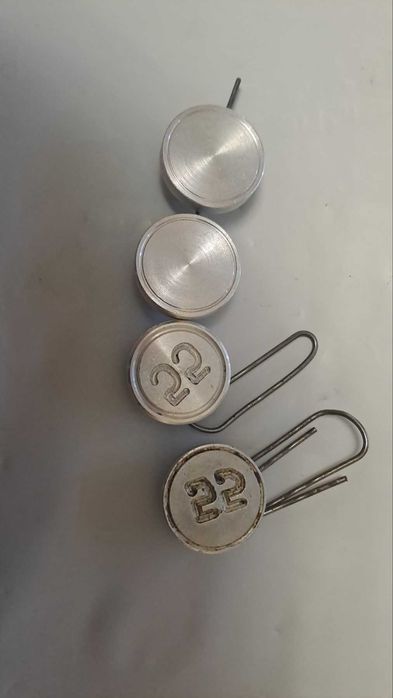 Печатка металева 4шт для пластиліну 25 мм Все разом