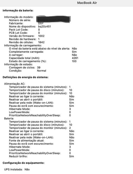 MacBook Air de 13 polegadas ecrã retina