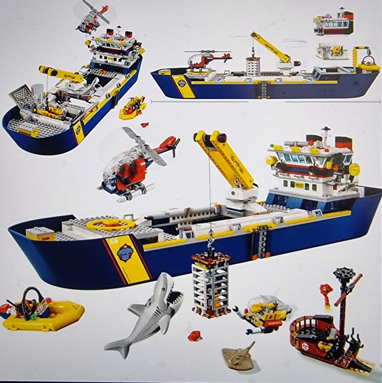 Klocki 62cm lepin Statek badaczy oceanu 60266. 745 el