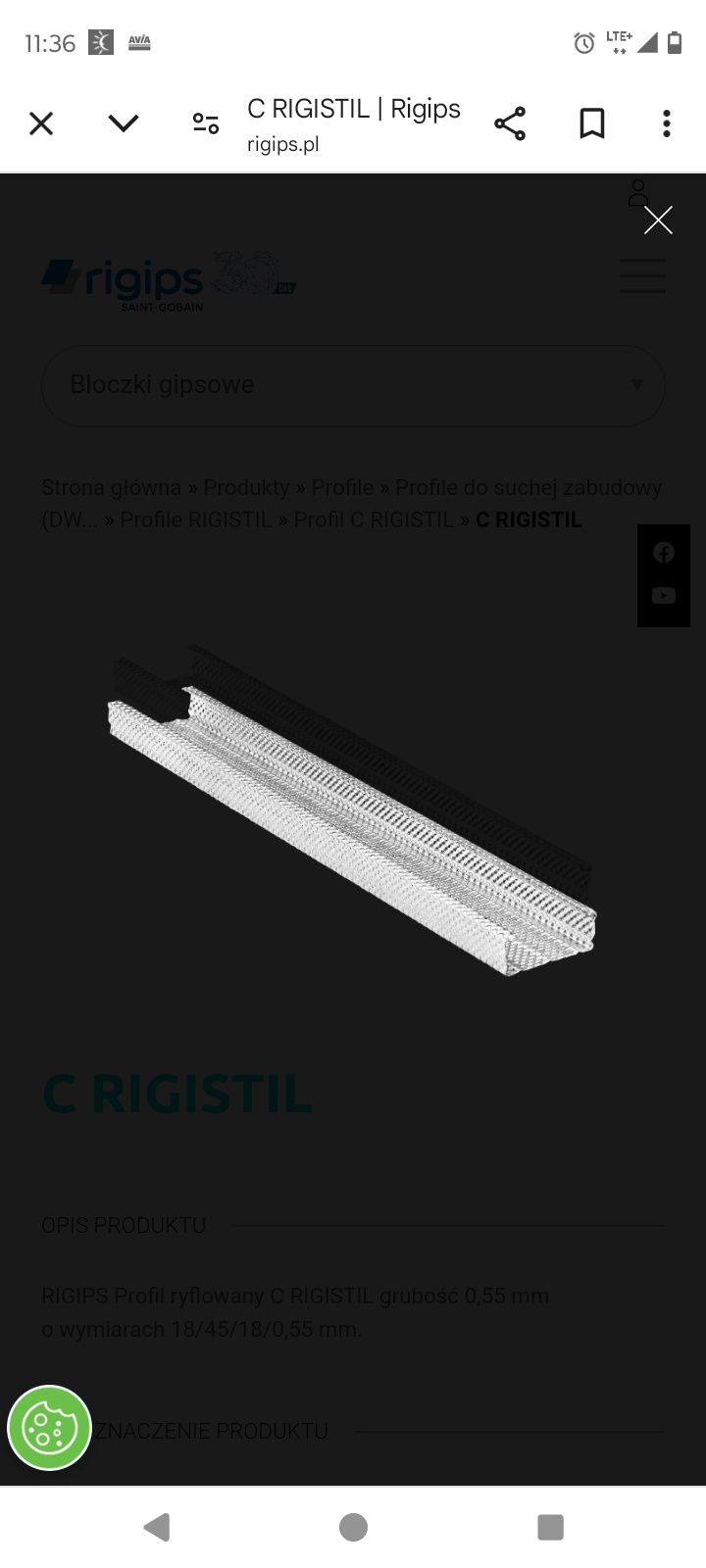 Profile RIGIPS RIGISTIL !!! , wieszaki do poddaszy