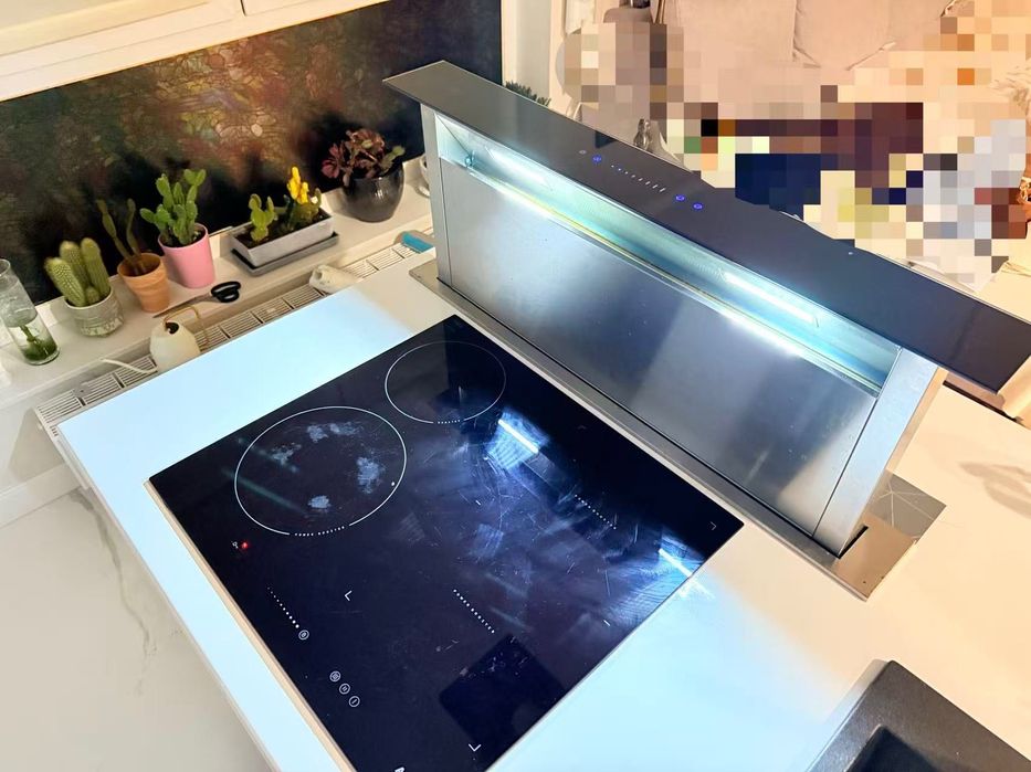 Wyspa kuchenna + okap wysuwany + płyta indukcyjna + nowy zlew