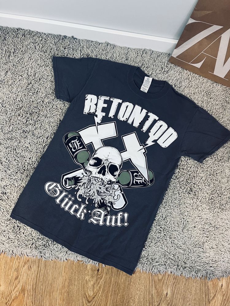 T-shirt meski z nadrukiem rozm S czaszka top meski