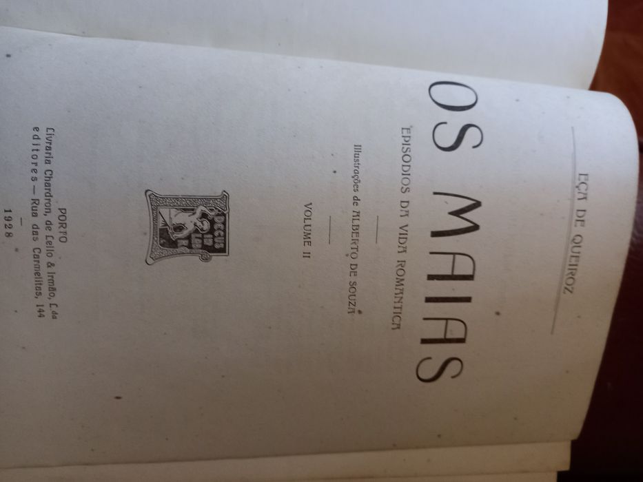 Os Maias de Eça de Queirós. Edição de 1928.