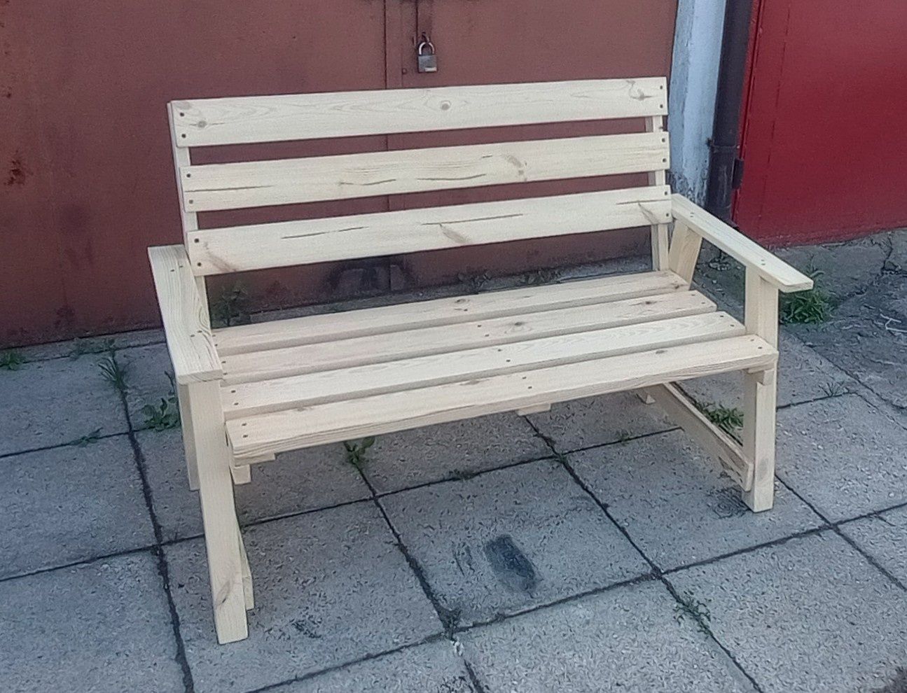 Ławka ogrodowa drewniana sosnowa 140cm