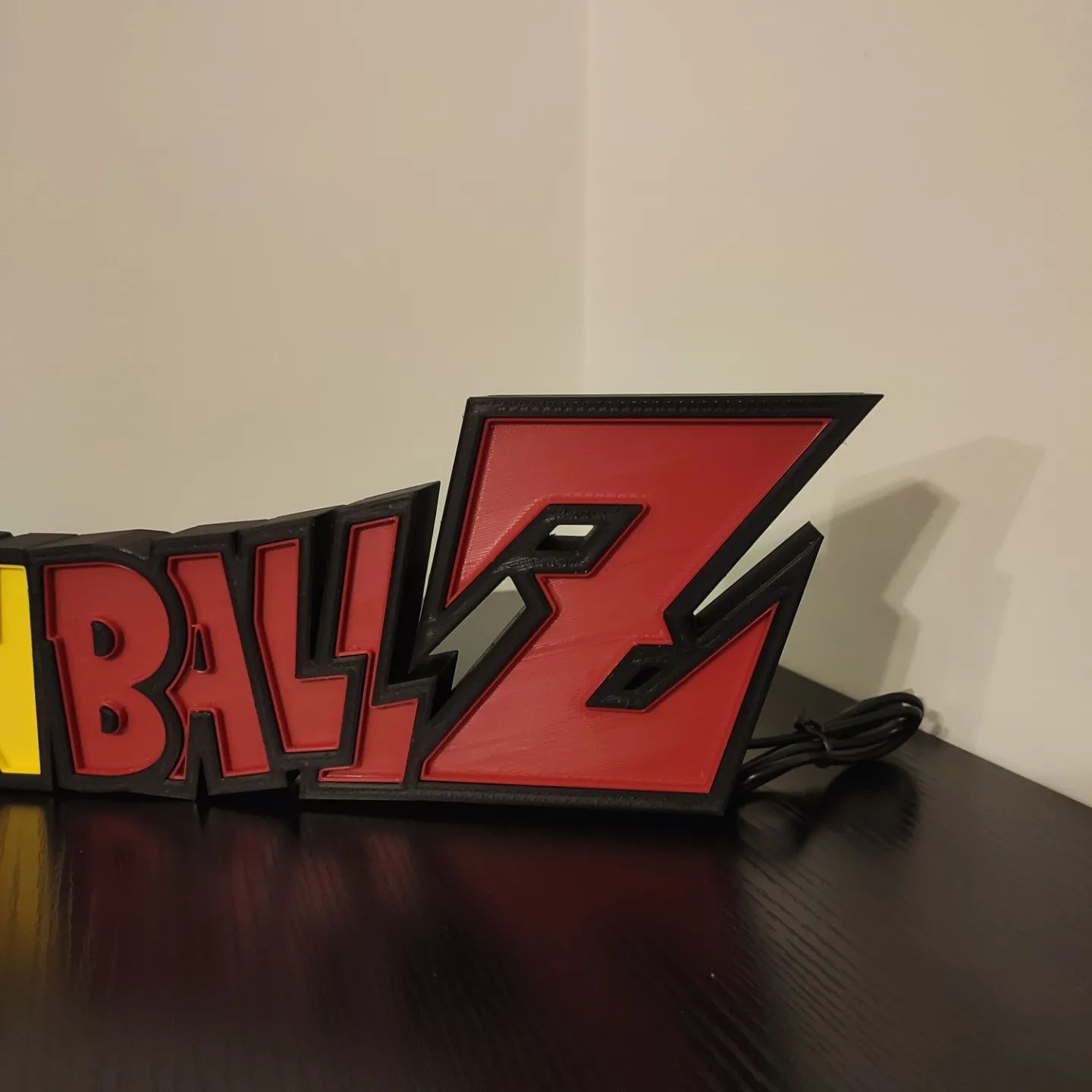 Logo Dragonball Z LED impressão 3D