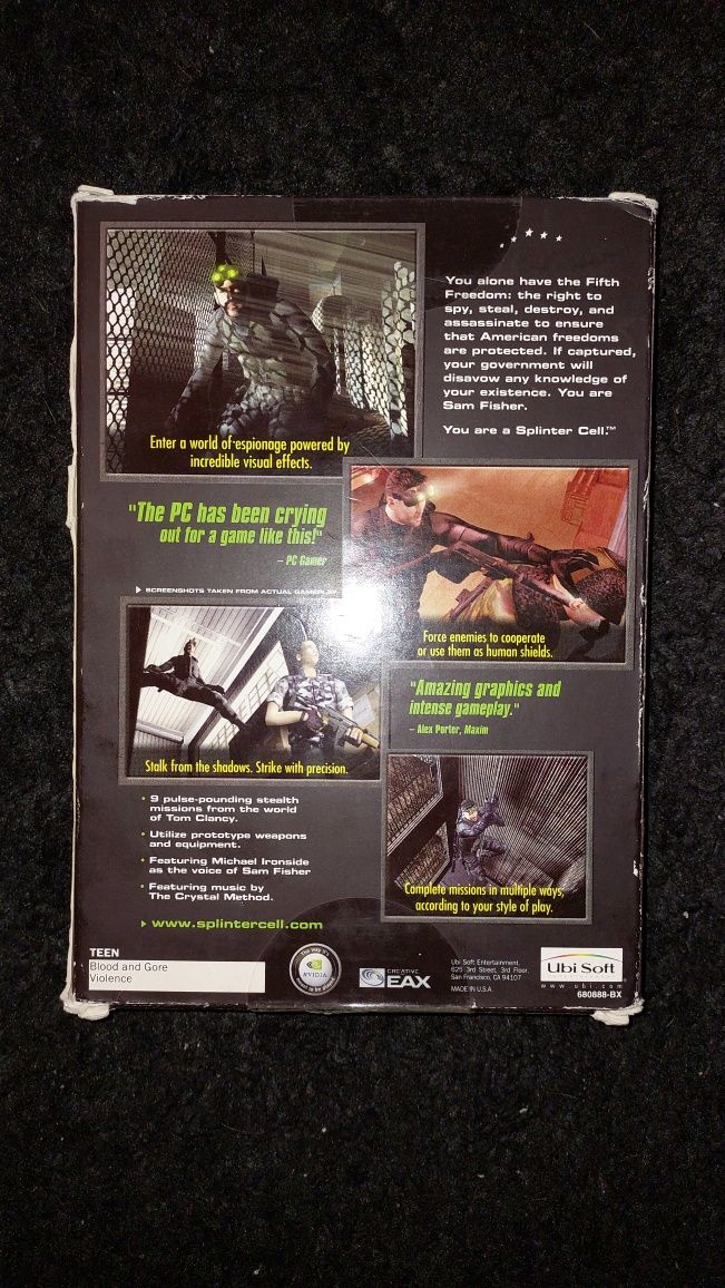 Tom Clancy’s Splinter Cell USA Big Box Premier Edition PC