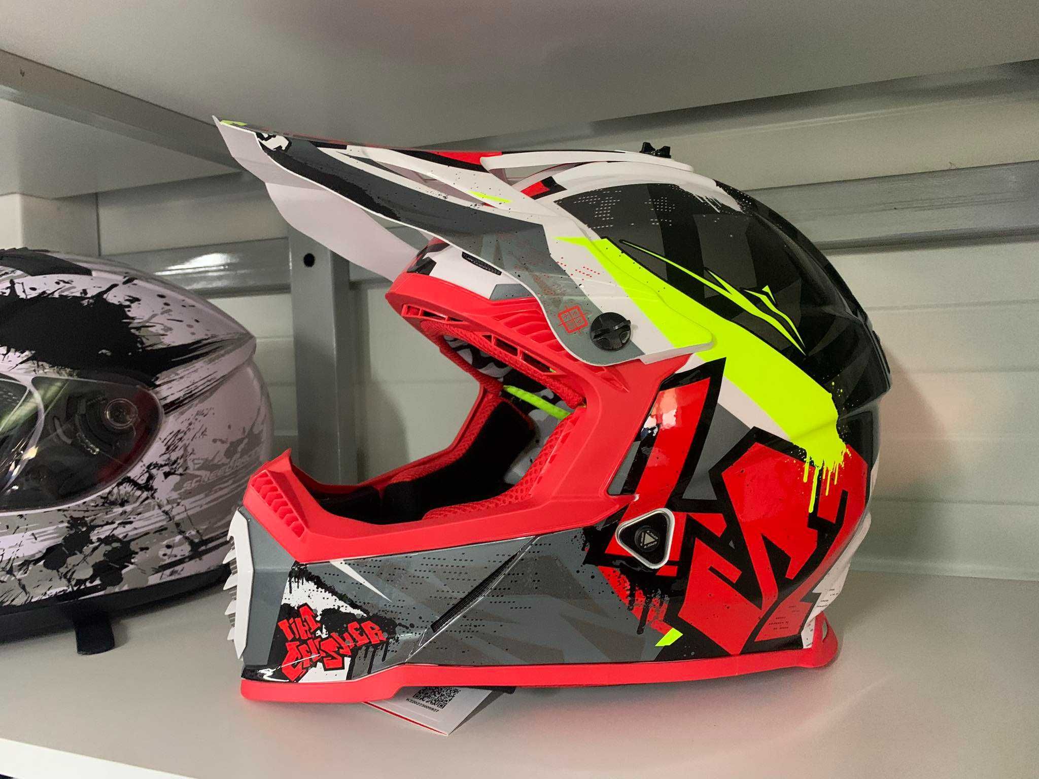 kask motocyklowy cross enduro ls2 MX437 FAST EVO CRUSHER l xl nowy fv