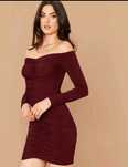 Sukienka, elegancka, czerwona, bordowa, walentynki mini S