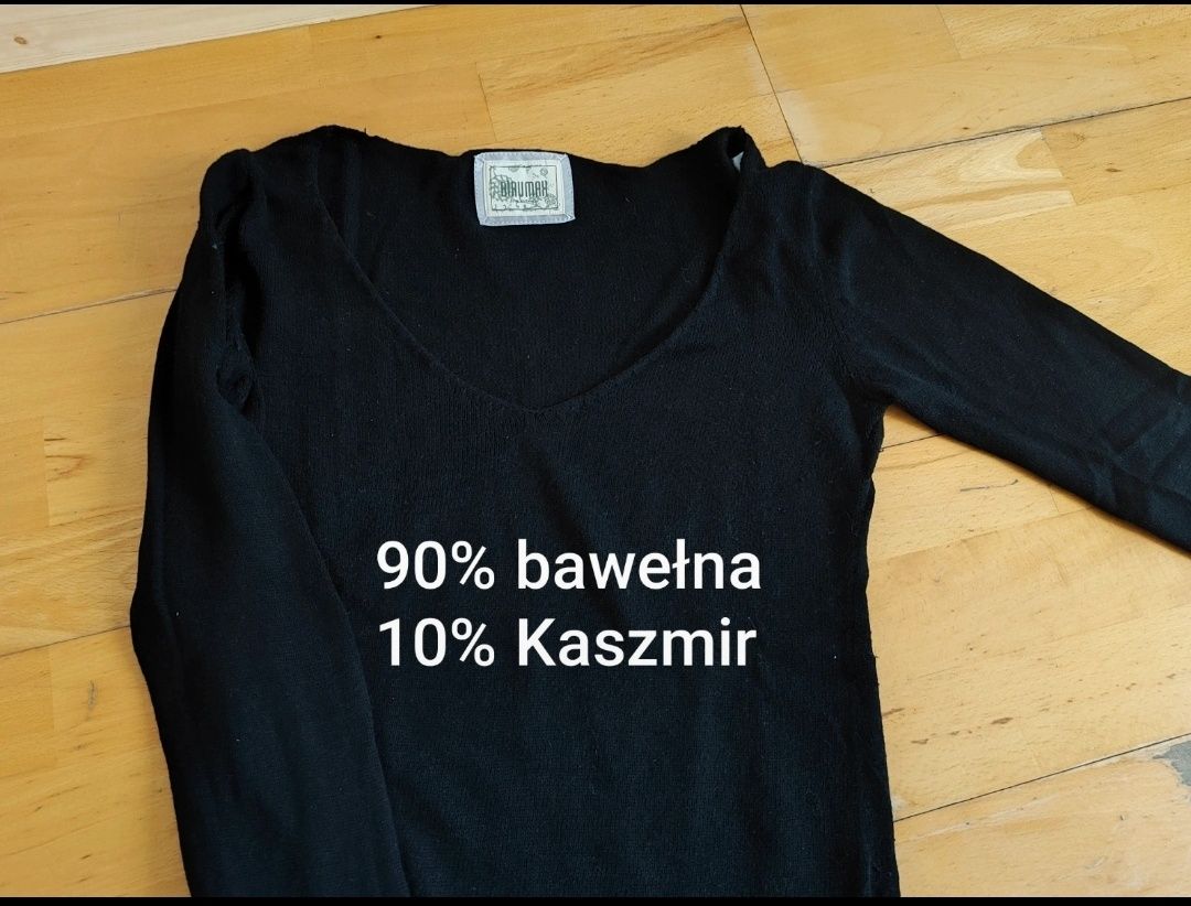 Czarny kaszmirowy sweter r.M