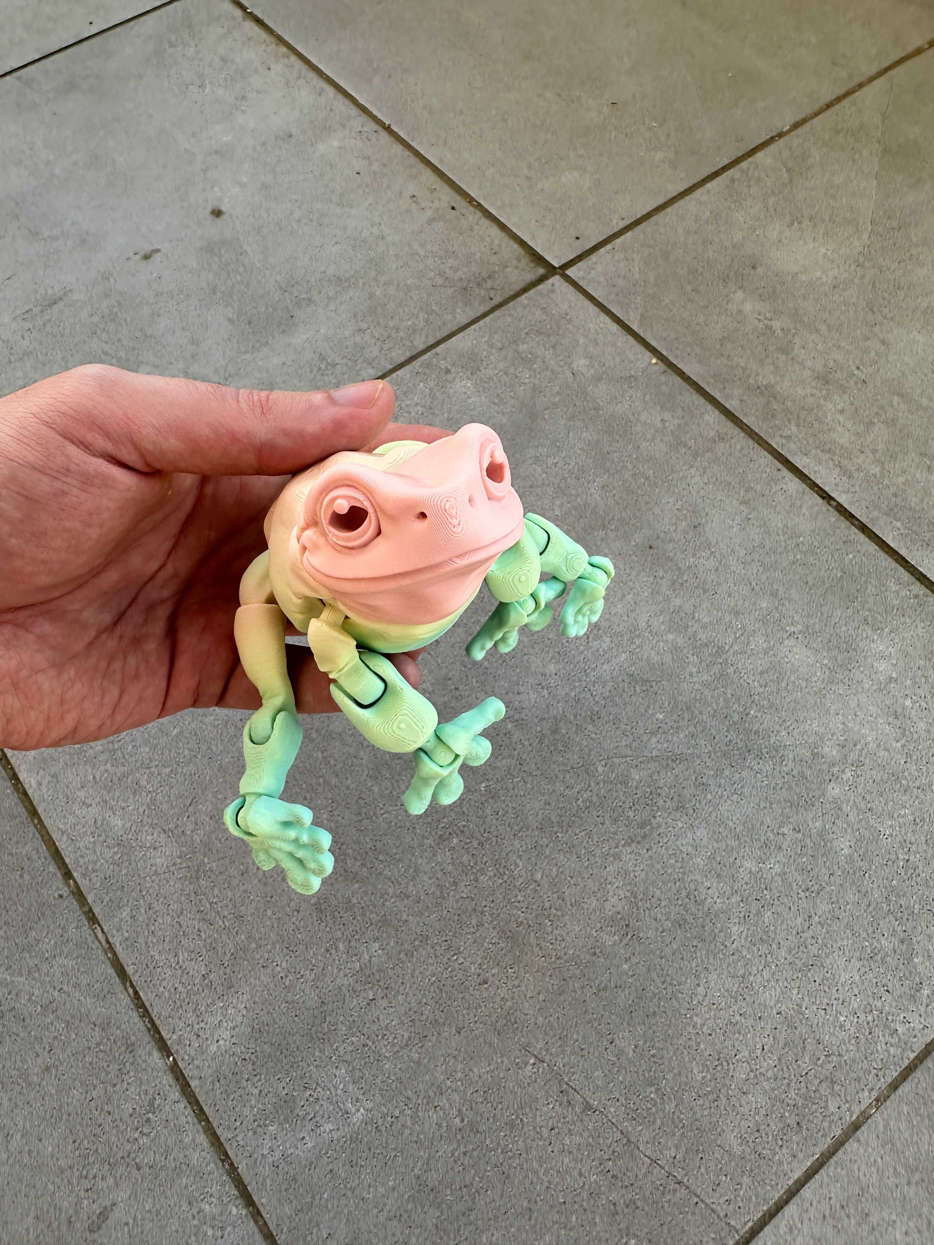 Nowa duża żaba żabka ruchoma zabawka antystresowa tiktok