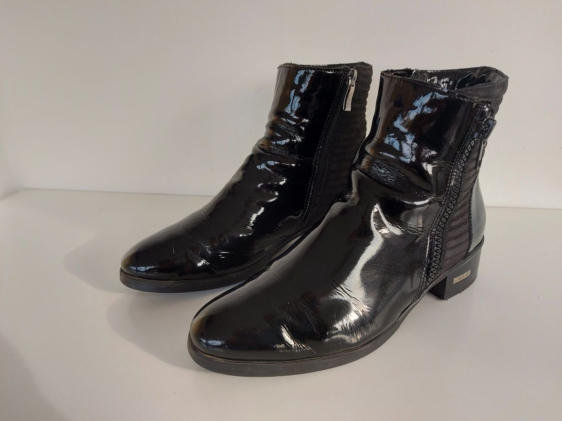 Buty botki skórzane Simen w rozmiarze 40