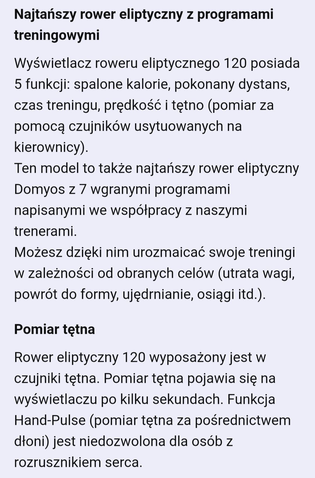 Orbitrek domyos 120