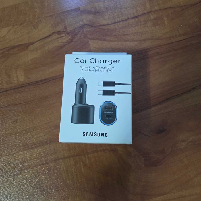 Oryginalna Szybka Ładowarka Samochodowa Samsung plus Kabel 1 metr