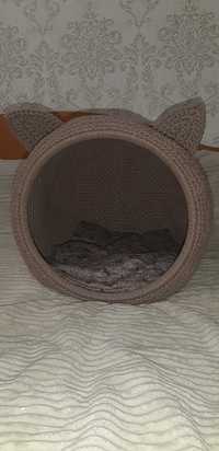 Вязаний котячий дім лежанка,вязаный кошачий дом лежанка