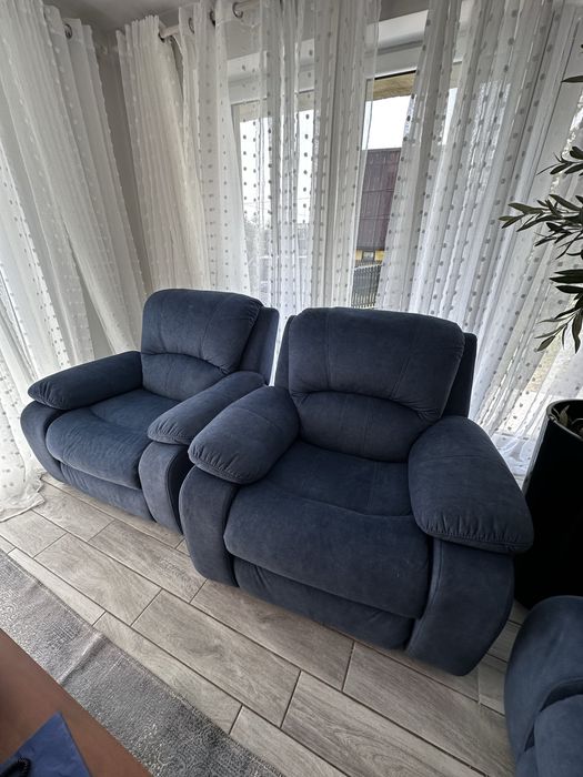 Komplet Wypoczynkowy Sofa Orlando, Fotele rozkladane obrotowe z werony