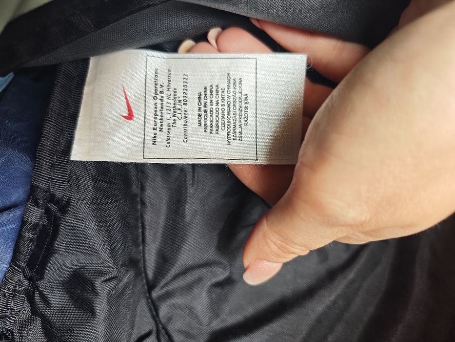 Błękitny unikatowy plecak sportowy Nike vintage 90s y2k
