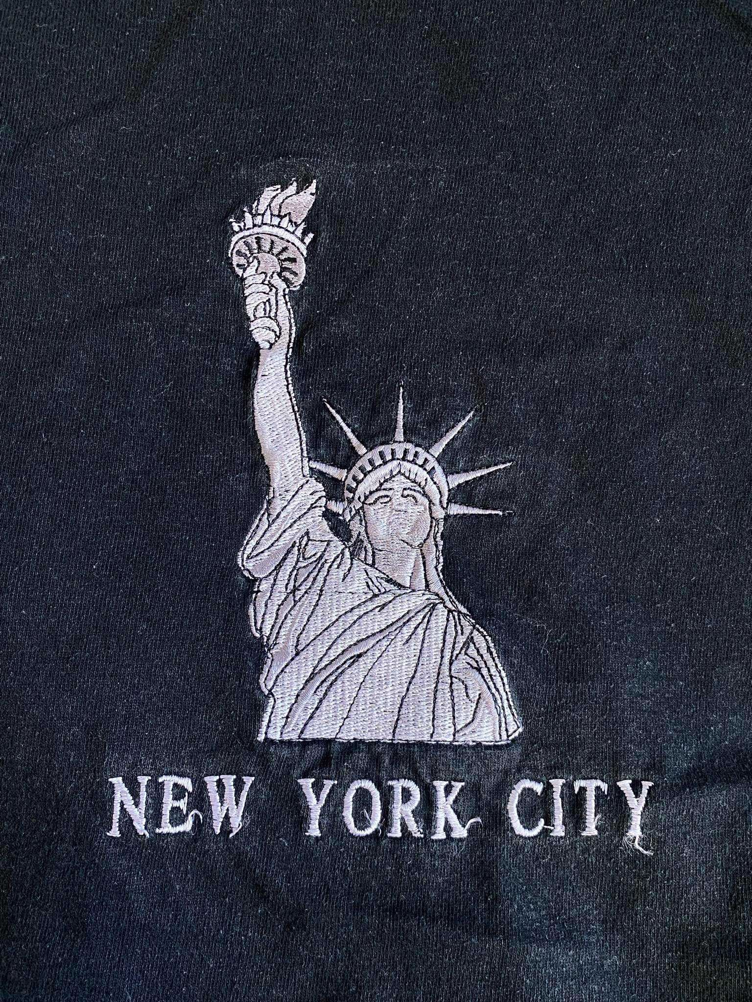 Vintage Koszulka z Haftem New York City