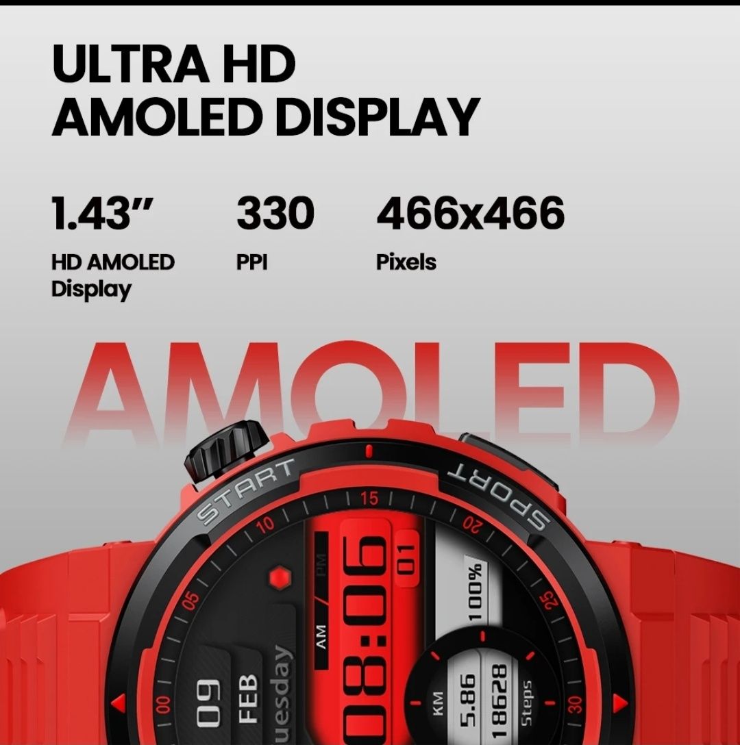 Новинка Zeblaze Ares 3 Plus Розумний спортивний HD AMOLED годинник