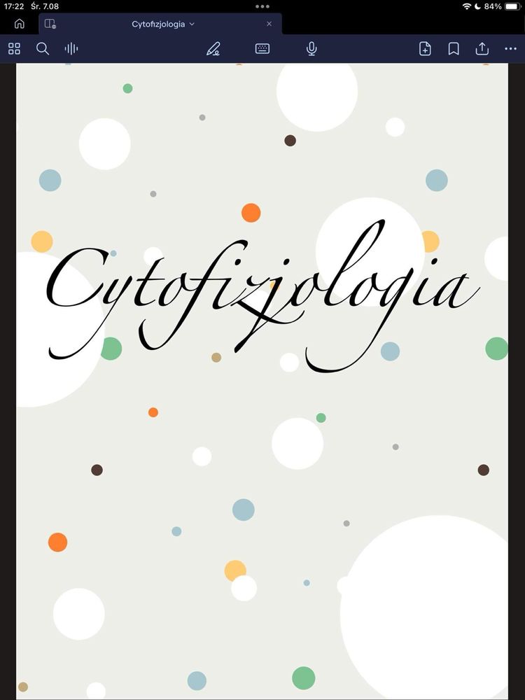 Cytofizjologia notatki