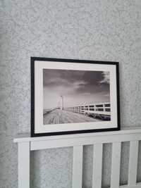 Obraz 40x50 czarny biały szary minimalistyczny na ścianę