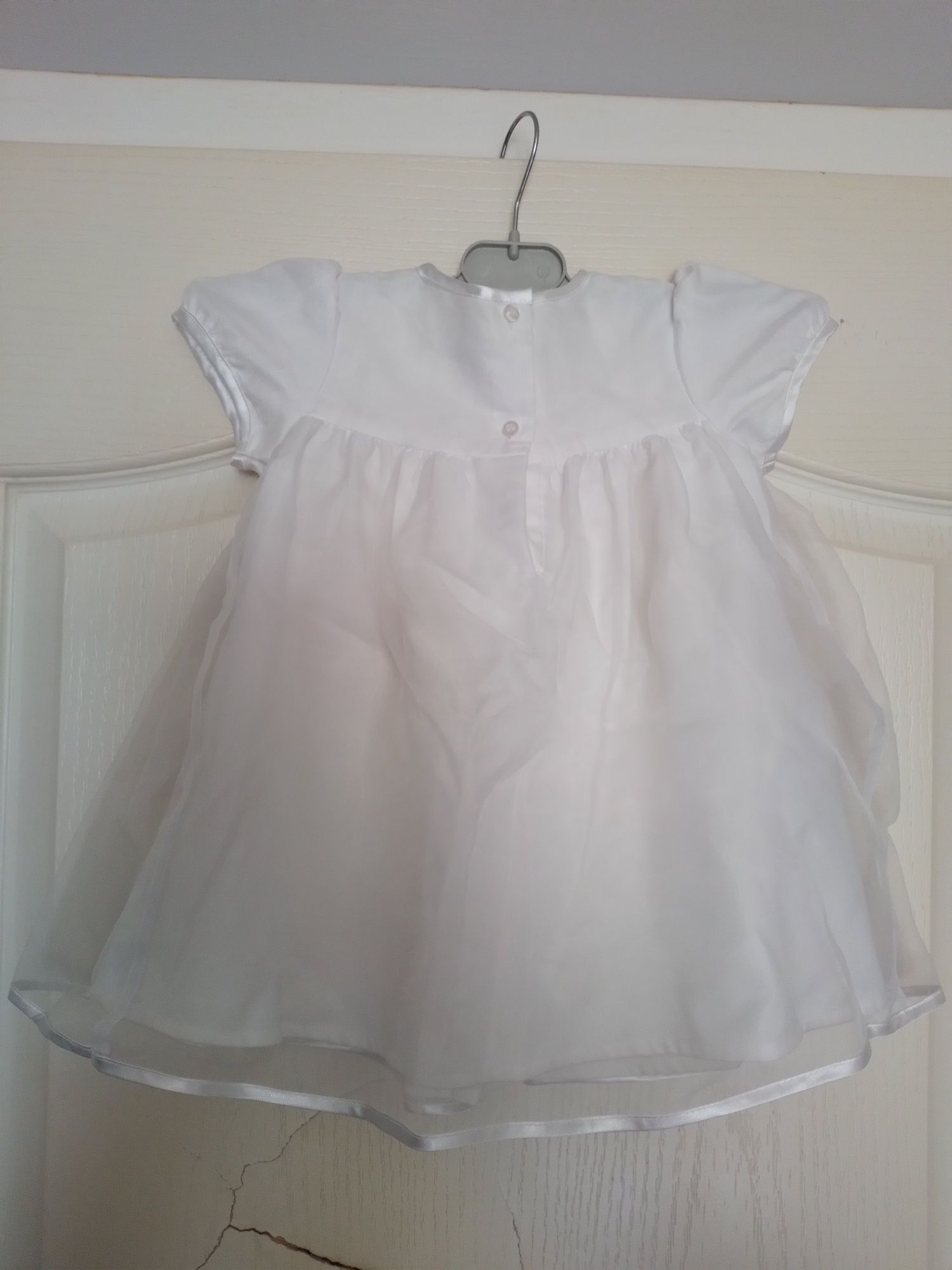 Śliczna sukieneczka +opaska (chrzest, urodziny)Alella 74-80