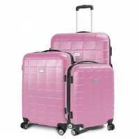 Zestaw walizek podróżnych ABS SQUARES Jasny różowy XL, L, M:14954