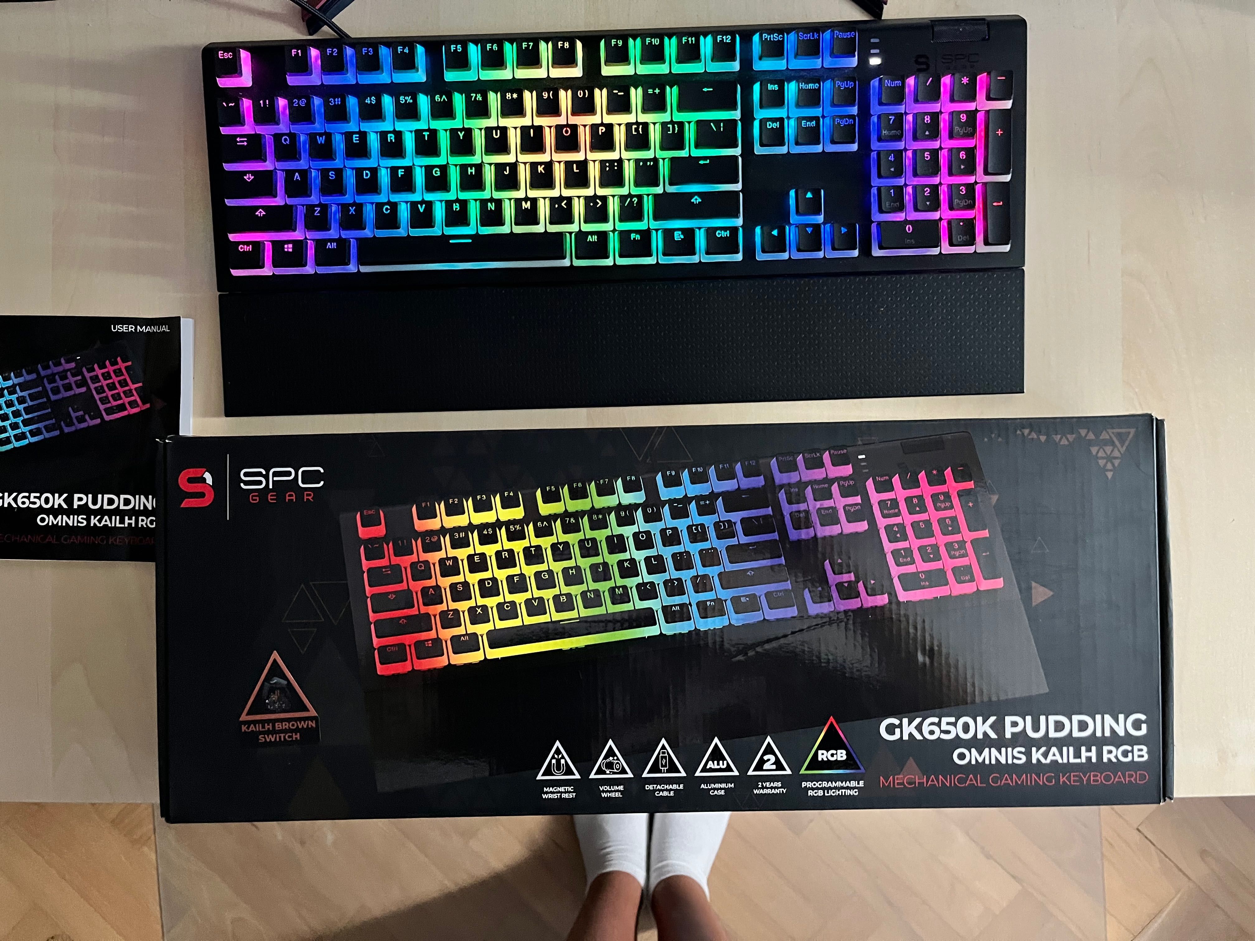 Klawiatura SPC GK650K Omnis kailh Brown RGB Pudding Edition