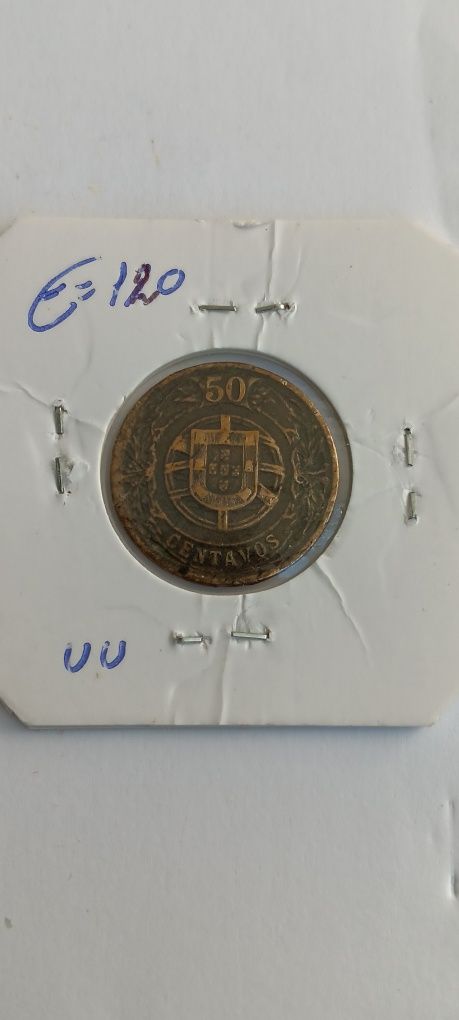 Moeda de 50 centavos de 1924.