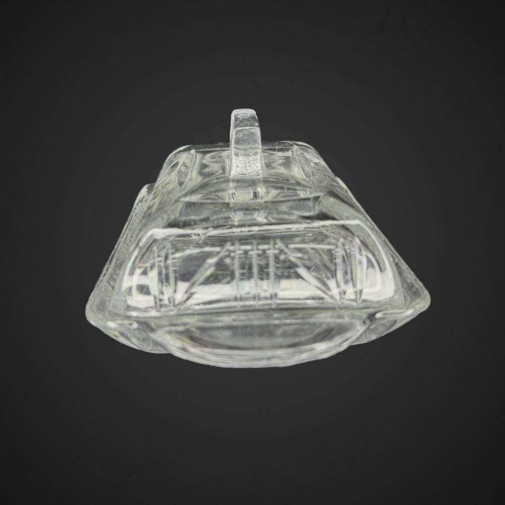 Maselnica kryształowa szkło użytkowe PRL B231219