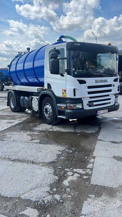 SCANIA P380 , 2011R , EURO 5 , beczka asenizacyjna 12m3 , JUROP RV360