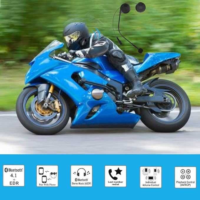 Zestaw słuchawkowy Bluetooth do kasku motocyklowego