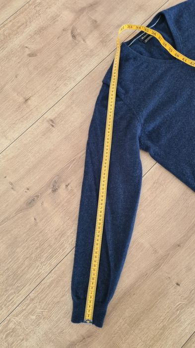 Sweter 100% Kaszmir Massimo Dutti. Ciemny granatowy. XL