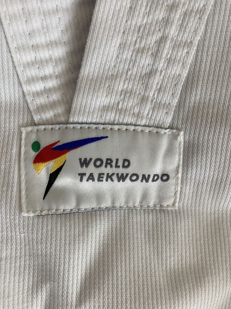 Fato taekwando e cimto branco 140 cm