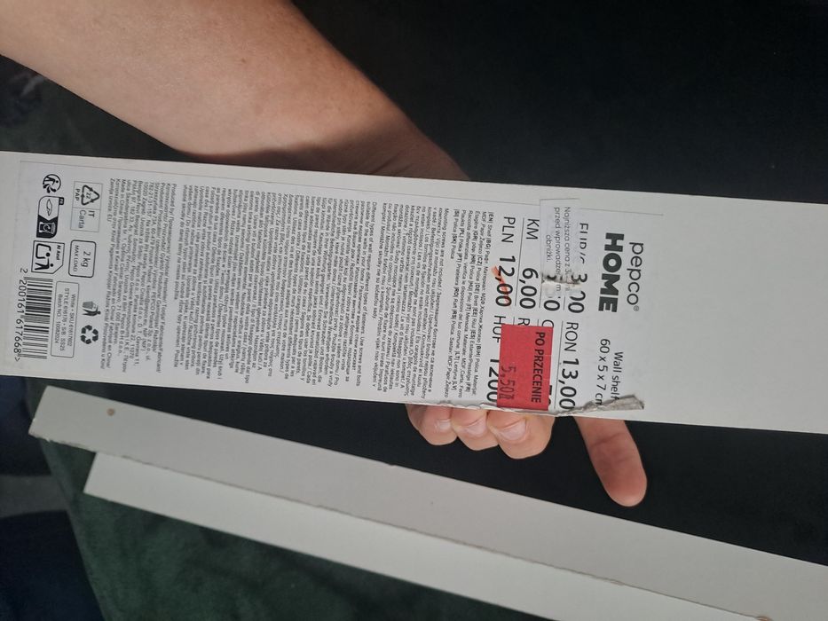 2 półki na książki kupione na promocji Pepco nowe