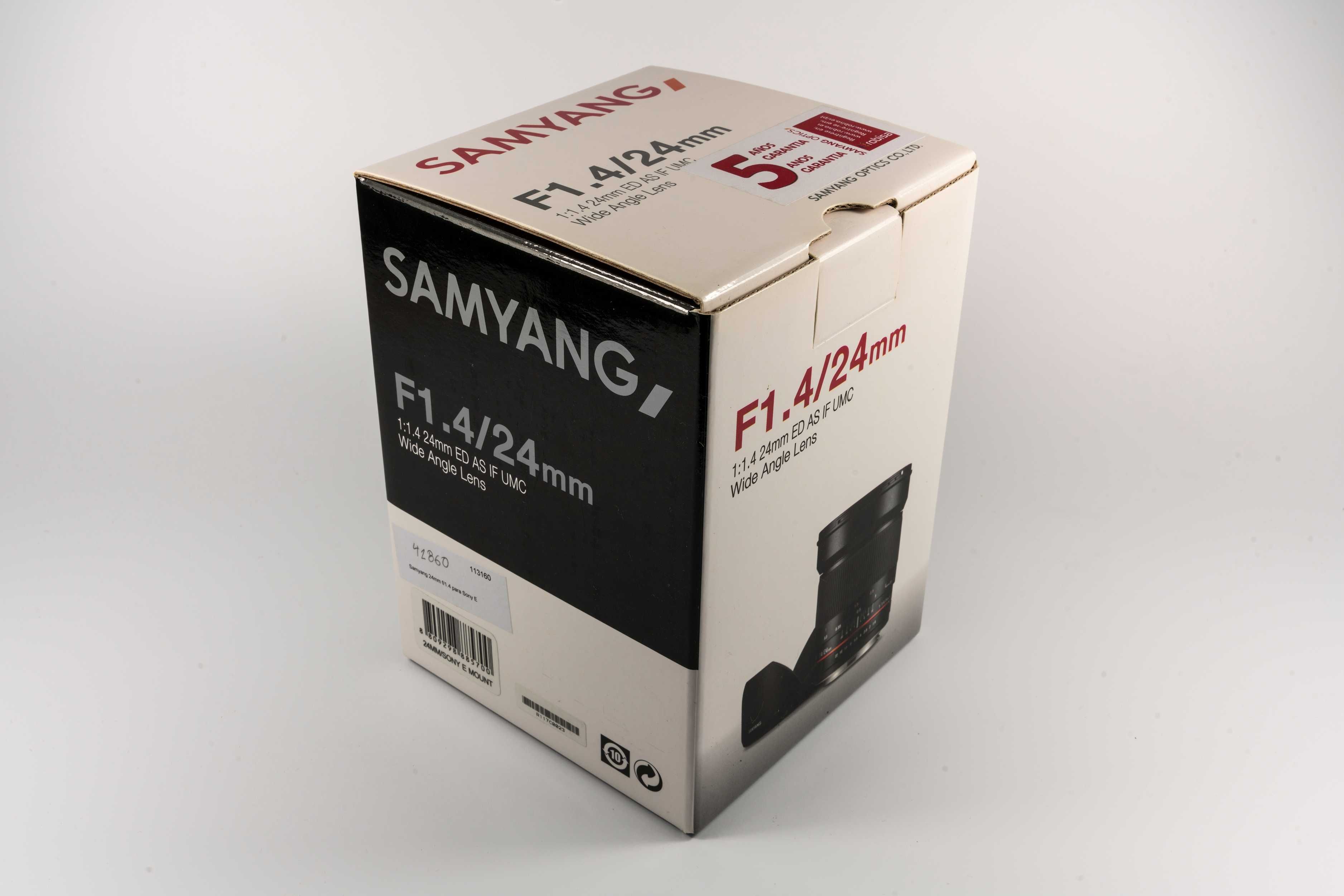 Samyang 24mm f1.4 (mont. Sony-E)