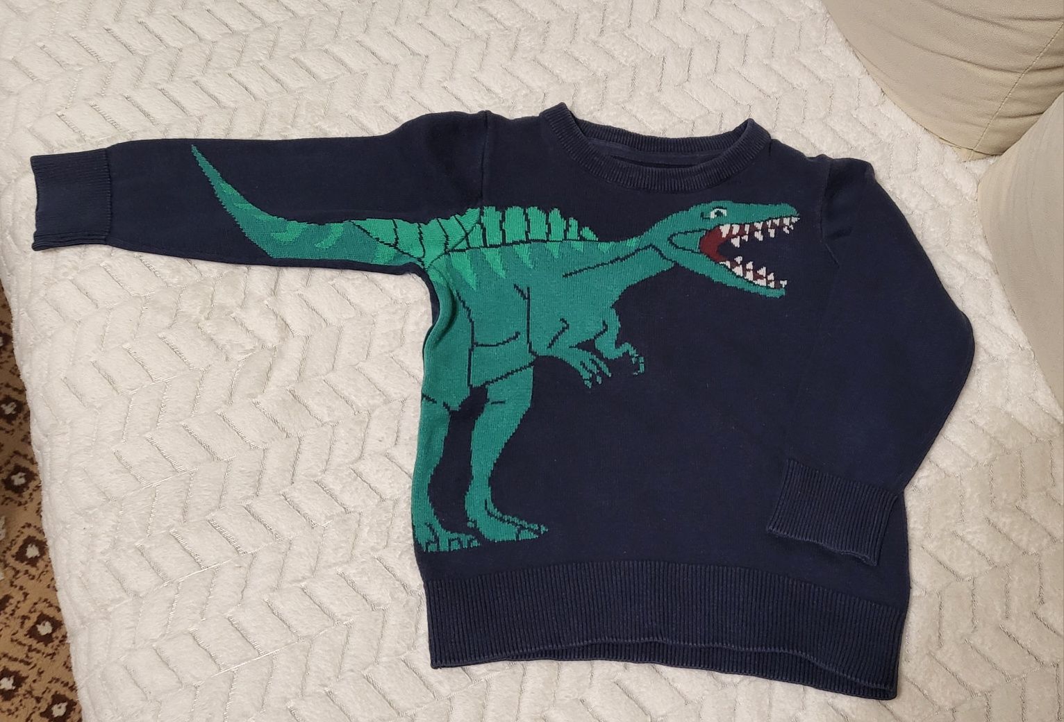 Sweterk chłopięcy dinozaur 98