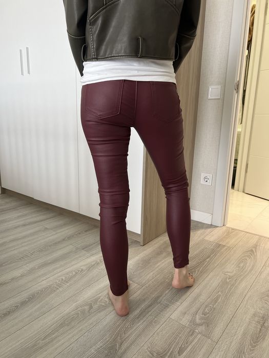 Кожаные джинсы леггинсы джегинсы s эко кожа