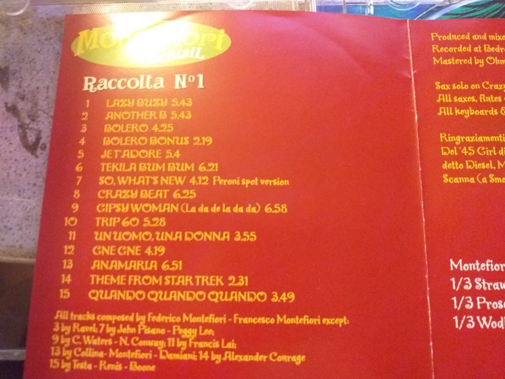 CD Montefiori Cocktail Raccolta N°1 1999 Ltd